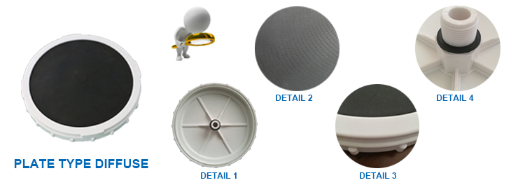 260mm EPDM Membrane Disc Fine Bubble Diffuser