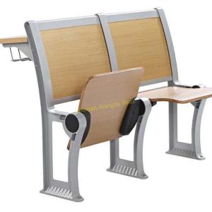 Quality 1.5mm Steel Back Plywood Wooden Folding Chairs With Drawer / School Classroom Furniture wholesale