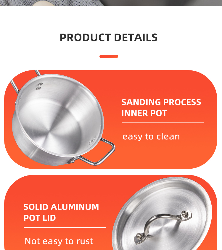 Hot Selling Kitchen Cooking Pot 5 PCS 7 PCS Cookware Sets Aluminum Soup Pot Set With Lid