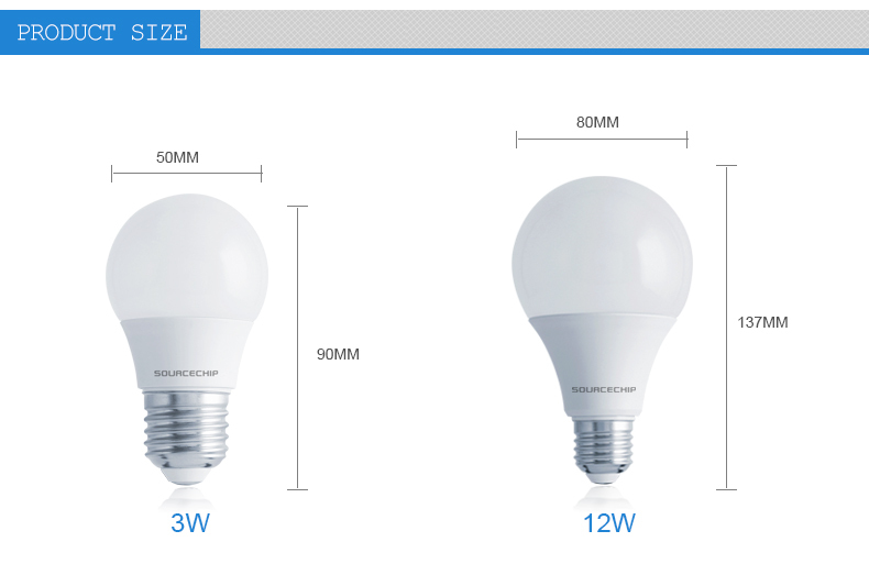 7W led lamp bulb E27 B22 China led light bulbs