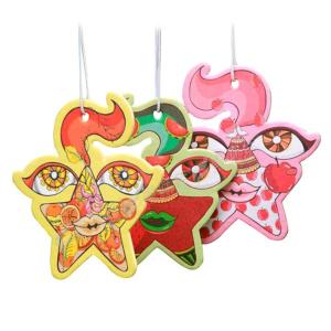 Quality Star Style Black Hanging Paper Air Freshener Scents Card wholesale