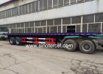 4 Axles Flat Bed Semi Trailer 40ft Flatbed Semi Trailer With Ramps