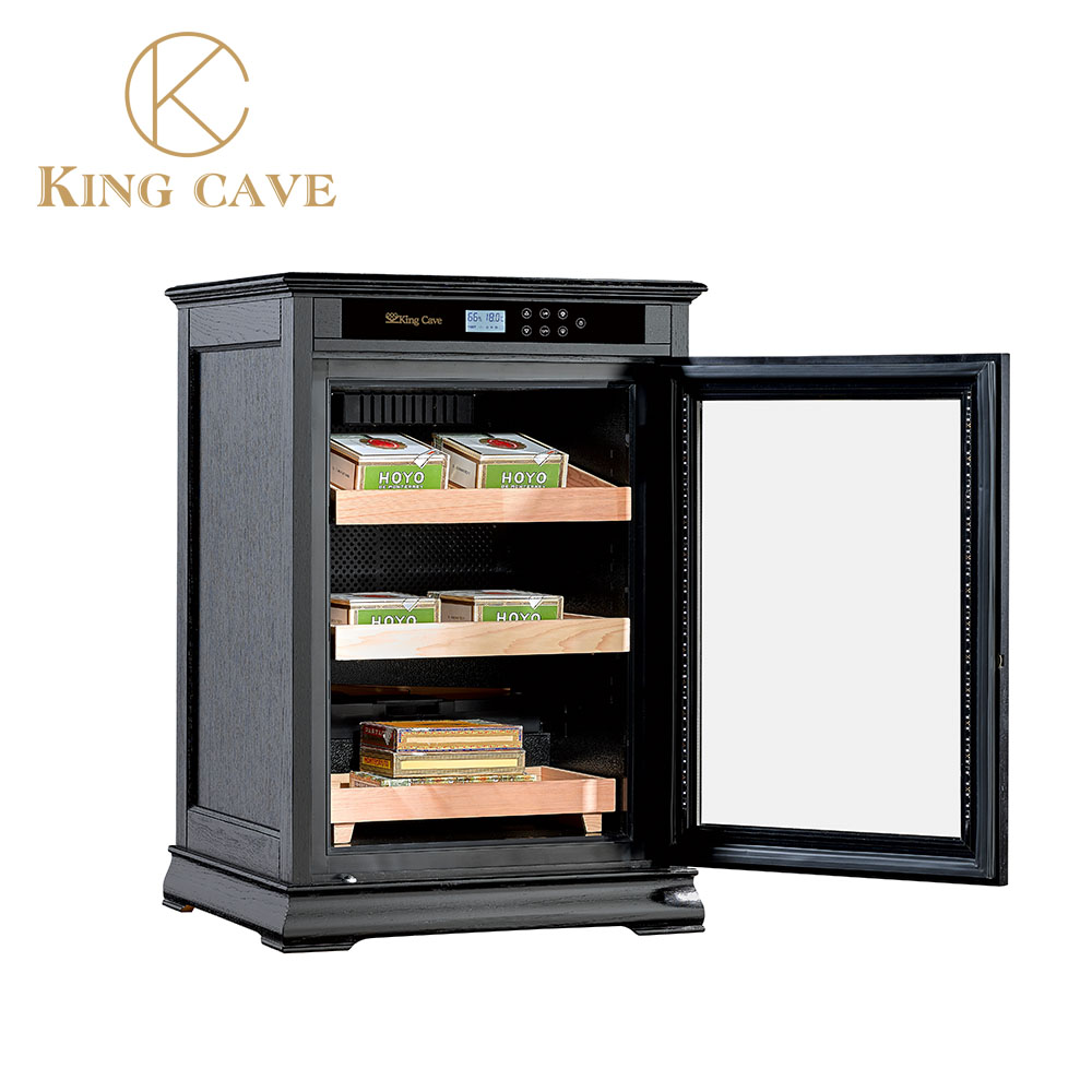 Precise Climate Controlled Wood Frame Electrical Cigar Humidor Cabinet Cooler