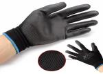 Nylon Liner Polyurethane Coated Gloves , Anti Oil PU Leather Gloves