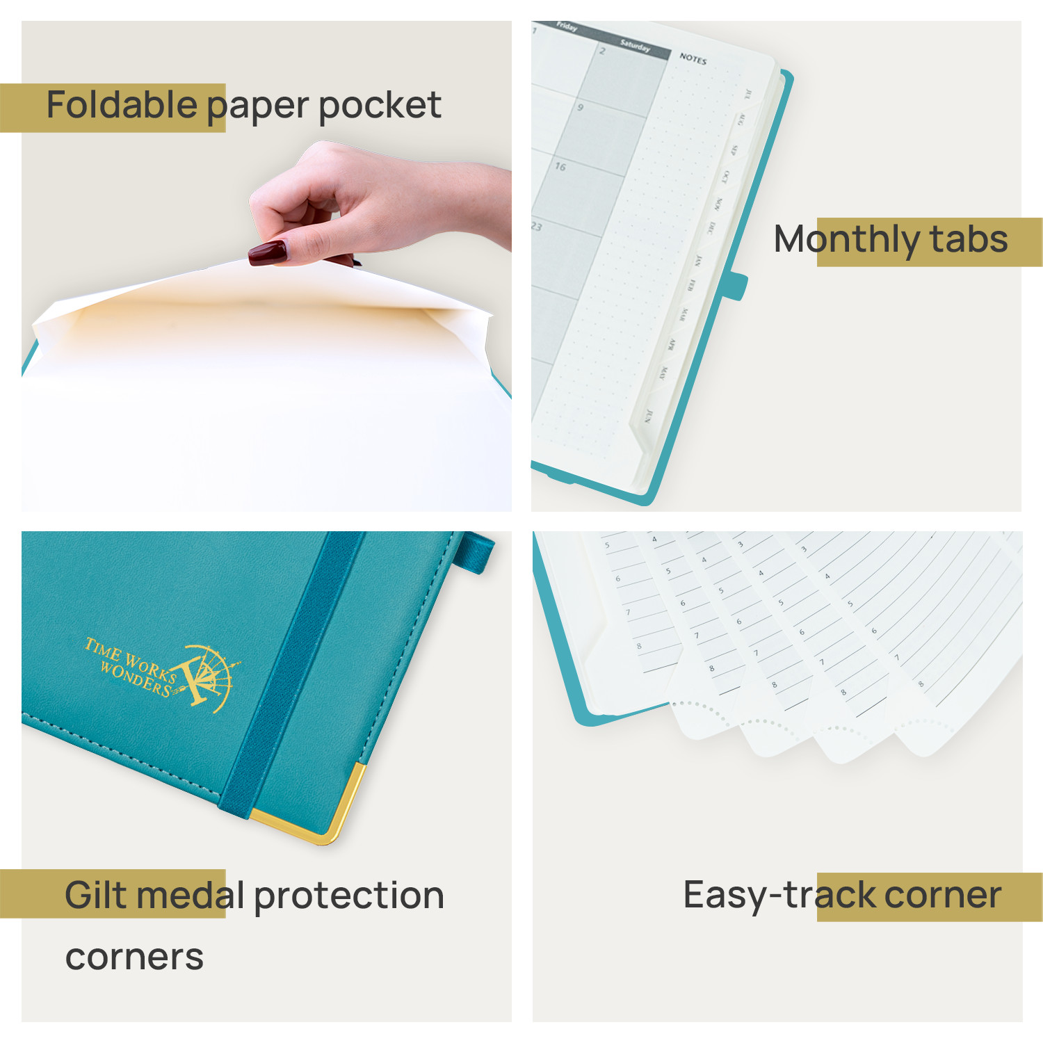 OEM Turquoise Vertical Student Weekly Planner Sept 2023 To Dec 2023