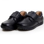 Leather Unisex School Shoes Black Size 26-45 Flat Heel With Leather Lining