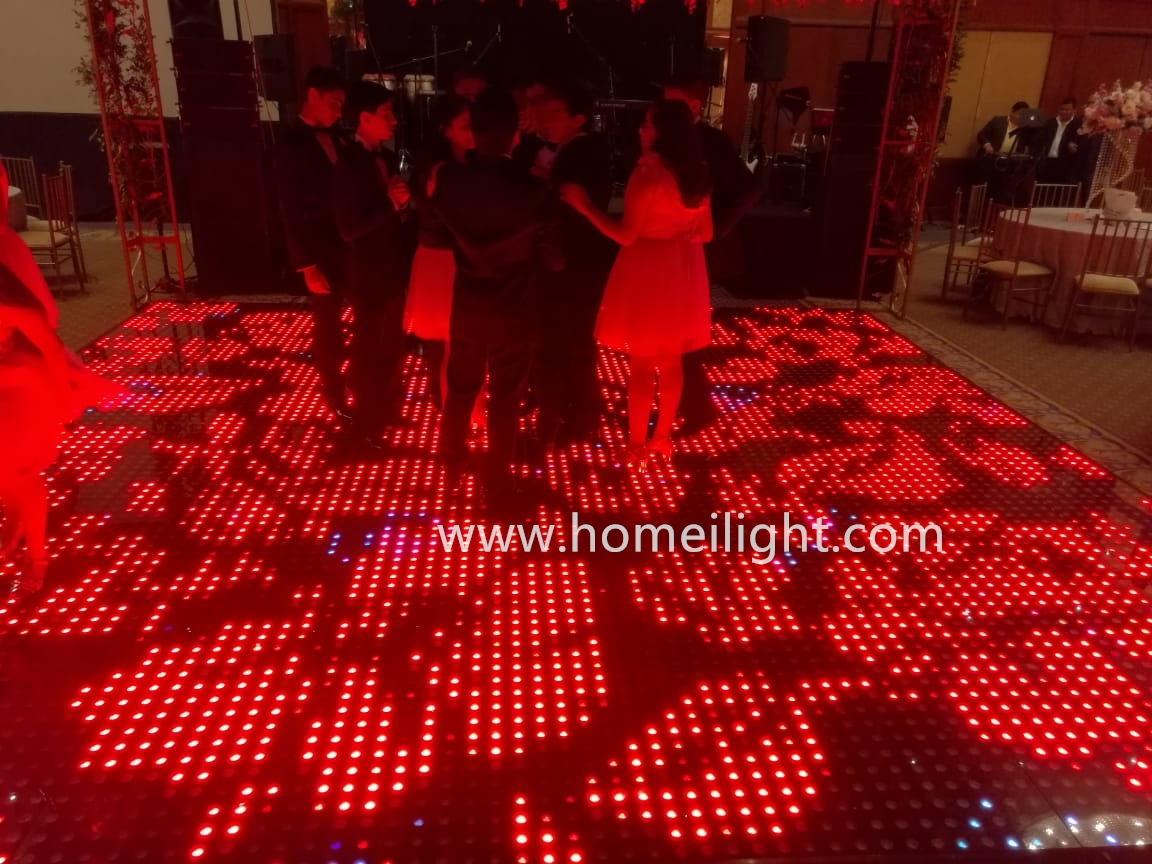 Colorful LED Video Dance Floor Tiles for Stage Disco DJ KTV Night Event IP55 60*60*6cm