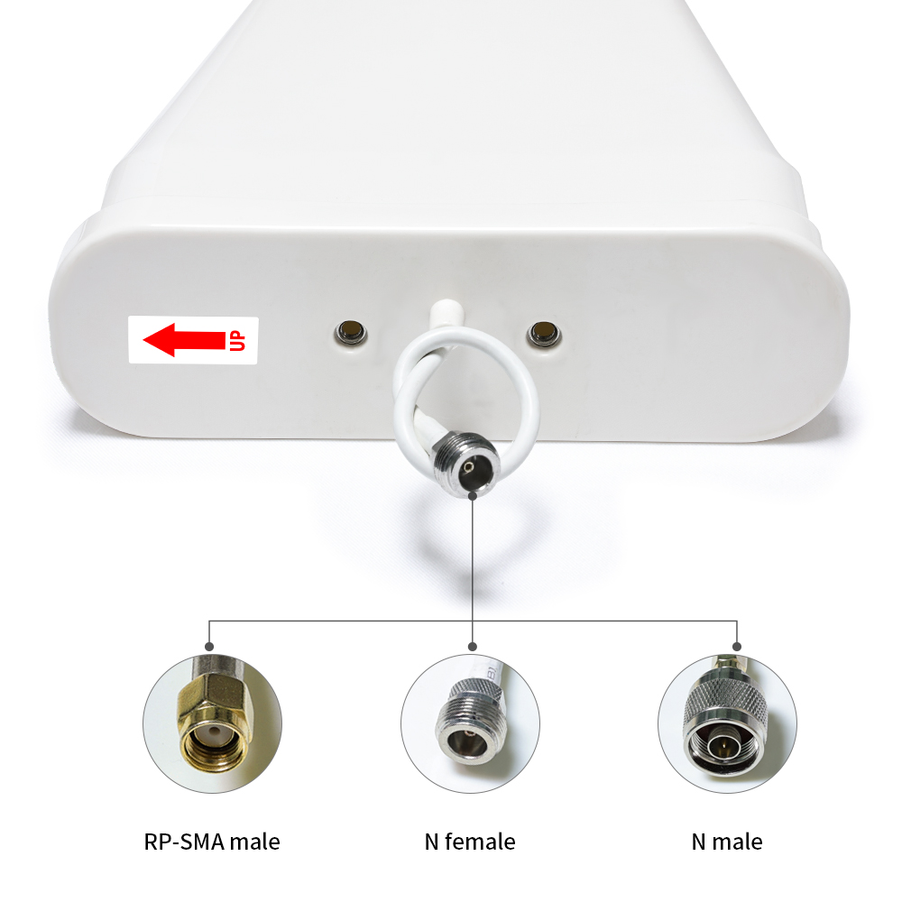 Customized Connector Mimo Omni Directional Antenna for 50km Long Range Outdoor Router