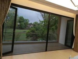 Quality Folding Sliding Screen Door Pleated Mesh Window Anti Mosquito wholesale