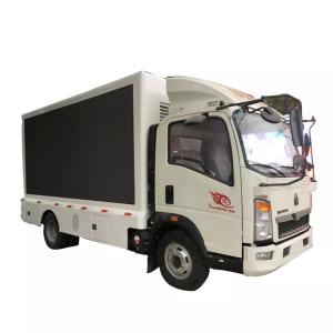 Quality P5 Mobile LED Display Trailer HOWO 4x2 Mobile Digital Advertising Vehicle 3 Sides wholesale