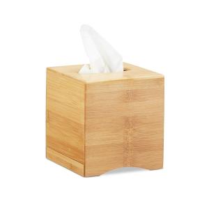 Quality Bathroom Wooden Tissue Holder Square Tissue Box Easy Cleaning FDA Approved wholesale