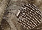 Home Furnishing Washable Vinyl Wallpaper Embossed Brown Leaf Pattern