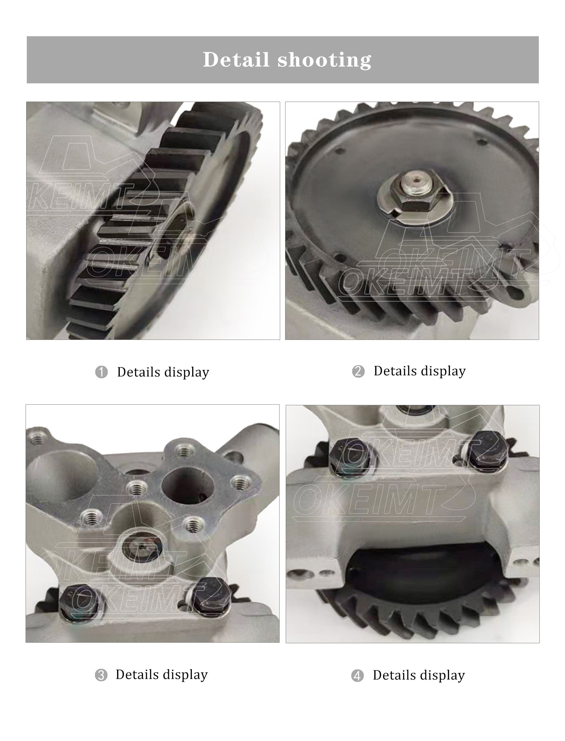 OKEIMT Doosan D1146 Engine Excavator Oil Pump Assy 65.05100-6023