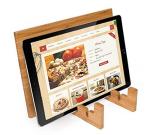 high quality bamboo ipad holder book holder with acrylic for wholesale