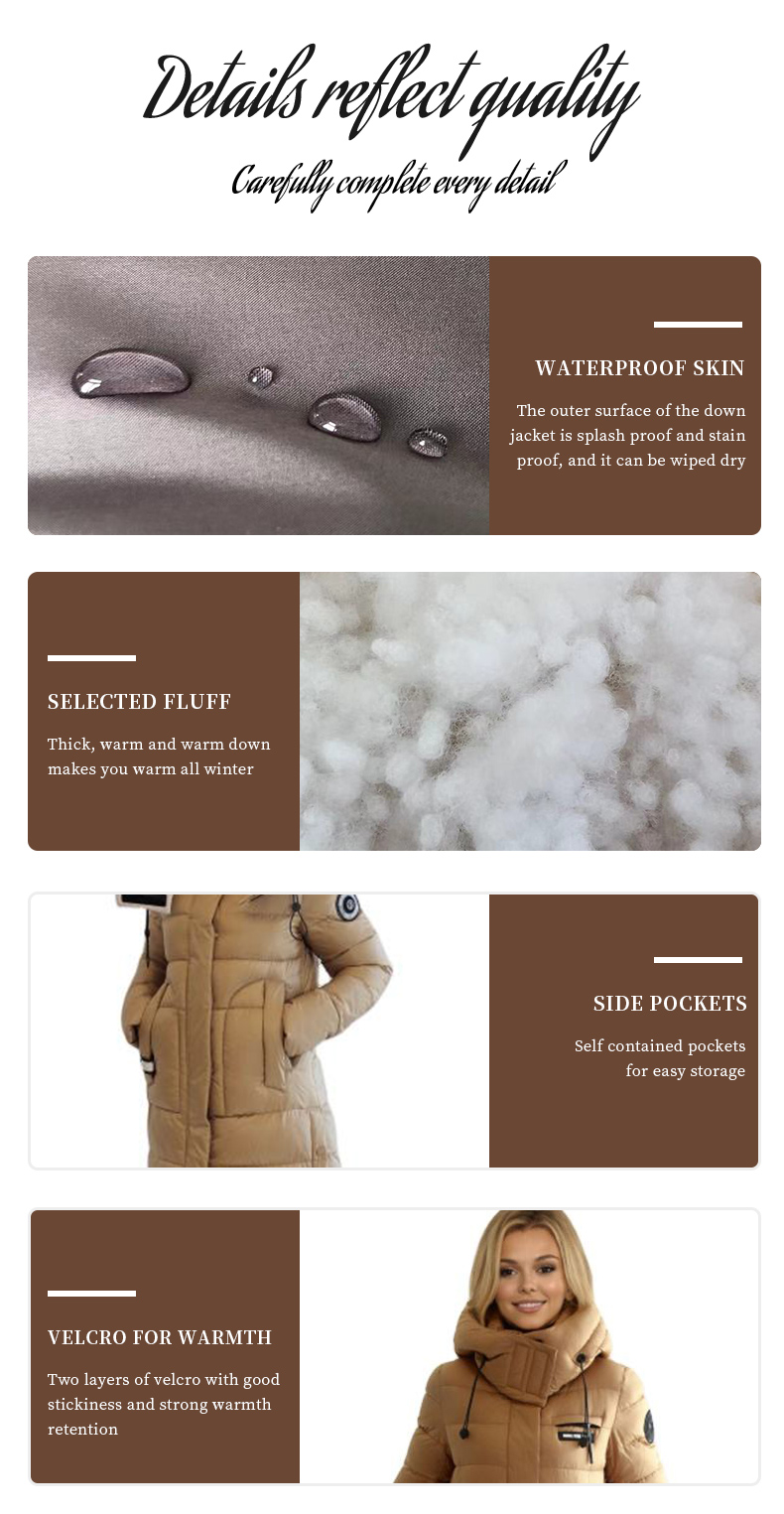 Top Sale Guaranteed Quality FODARLLOY New design thick cotton-padded jacket Winter new women warm coat