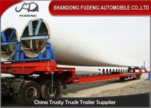 Quality Steel Extendable Lowboy Trailer For 18 / 46 / 56 Meters Windmill Turbine Blade wholesale