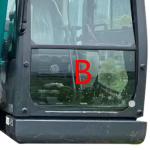 5mm Excavator Front Glass Replacement Green Tempered Glass For Windshield