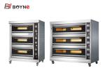 Handle Electric Industrial Baking Oven Three Layers Six Trays