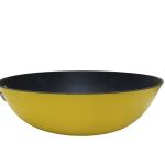 Premium 13Inch Cast Iron Skillet Chinese Wok With Tempered Glass Lid And Non