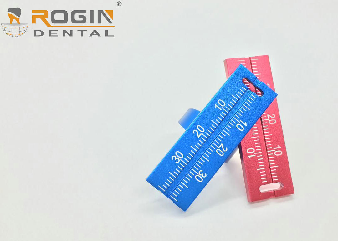 Dental Aluminium finger ruler Endodontic Materials ring for measure Gauge