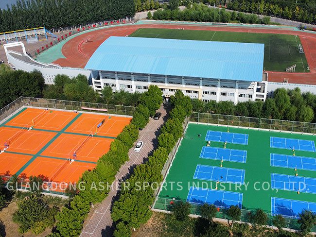 Force Reduction Outdoor Basketball Court Flooring Material SPU UV Resistant