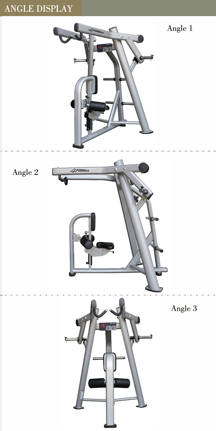 Logo Customized Hammer Strength Fitness Equipment / Seated High Row Machine