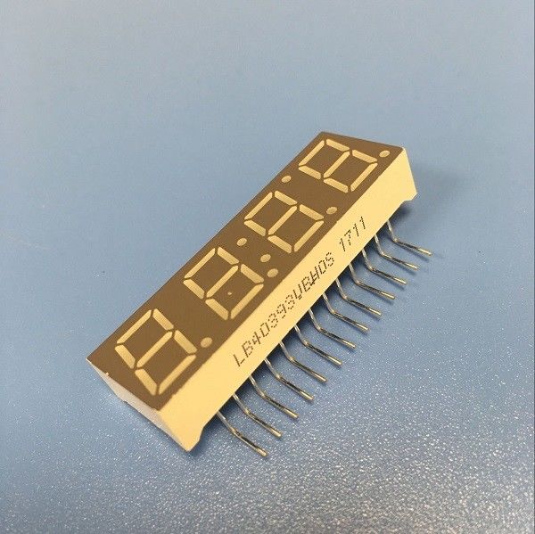 Ultra Blue Common Anode 0.39" 4 Digit Seven Segment Display For Digital TV STB