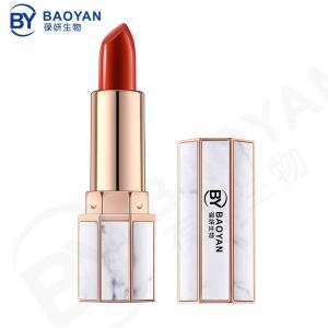 Quality Gold Bar Edge Marble Creamy Matte Lipstick Long Lasting Nourishing wholesale