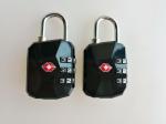 Fashion TSA Travel Locks / TSA Security Lock Black PC Material For Luggage