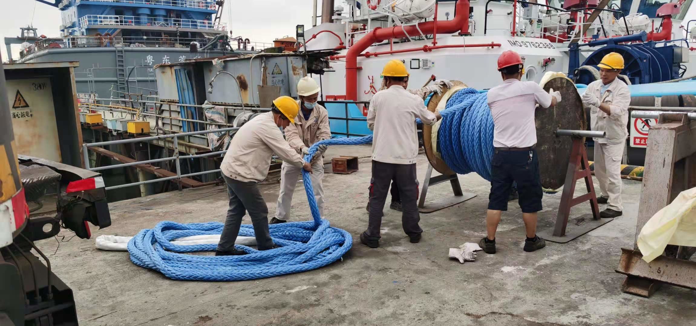 Heavy Duty Ship Mooring Rope Synthetic 12 Strand UHMWPE Rope For Marine Towing