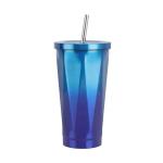Kids Double Wall Insulation 304 Stainless Steel Travel Mug With Straw And Lids