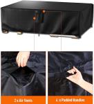 Outdoor Waterproof Patio Furniture Covers,420D Oxford Polyester Black Rectangula
