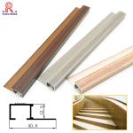Polished Aluminium Stair Nosing Edge Trim Stair Edge Protectors With Rubber