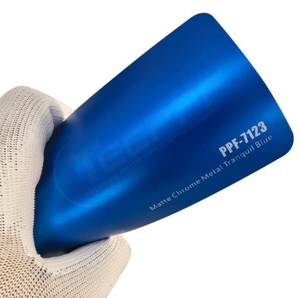 PPF-7123 Matte Chrome Metal Tranquil Blue Color Paint Protection Film For Car