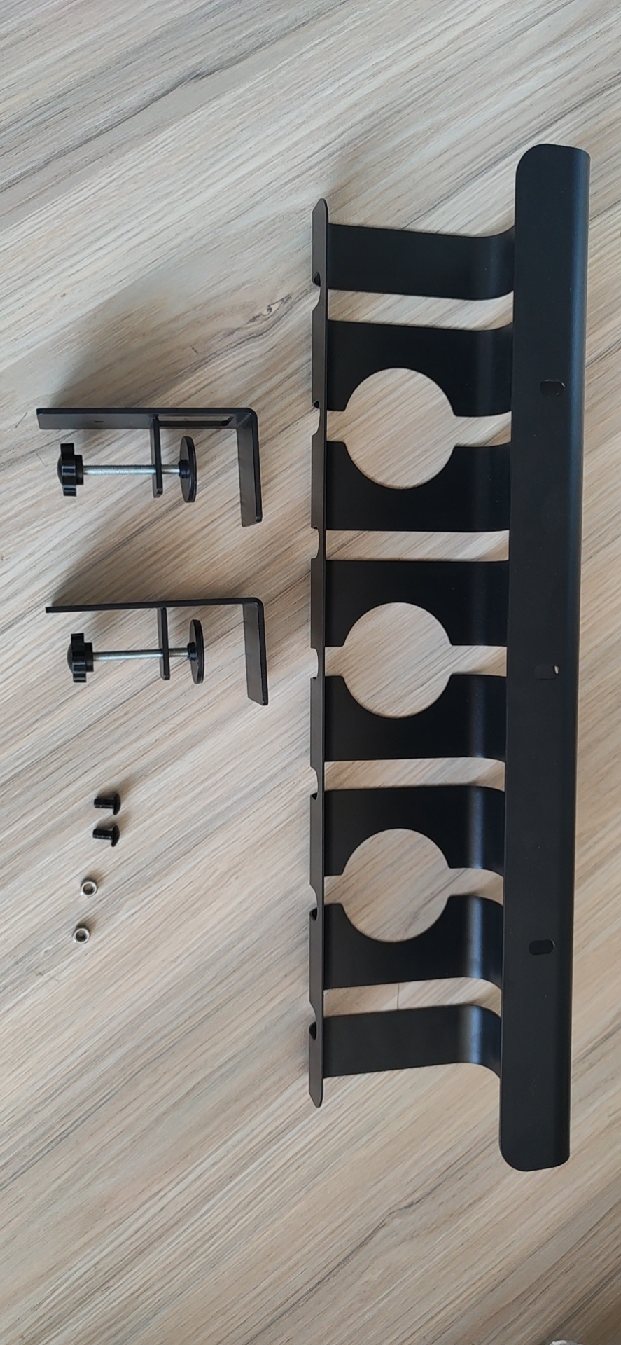 Multifunctional Black Cable Management Organizer Rack for Office Under Desk 43*10*10 cm