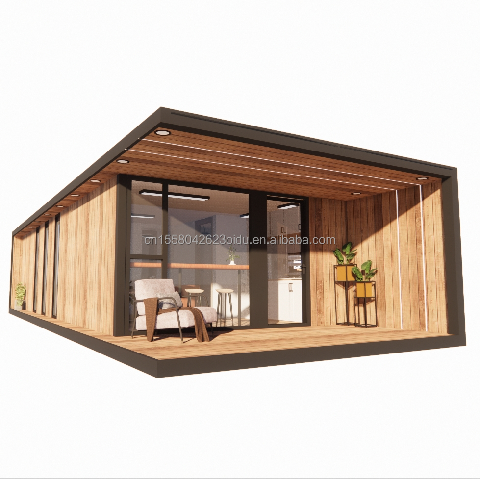 Outdoor Modern Design Prefabricated Container House with Alluminum Alloy Window and Customized Color Made of Sandwich Panel
