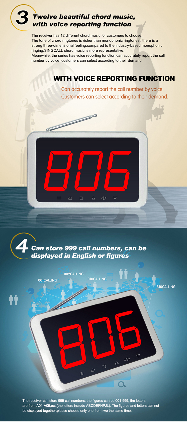 Best Price Personal Wireless Pager Call Bell System For Restaurant