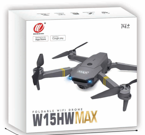 W15Hw Multiple Flight Modes Drone With Led Navigation Lights And 3XAA Controller Battery For One-Key 3D Roll And Outdoor