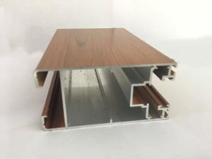 Quality Square Wood Finish Aluminium Profiles Energy Saving And Environmental Protection wholesale