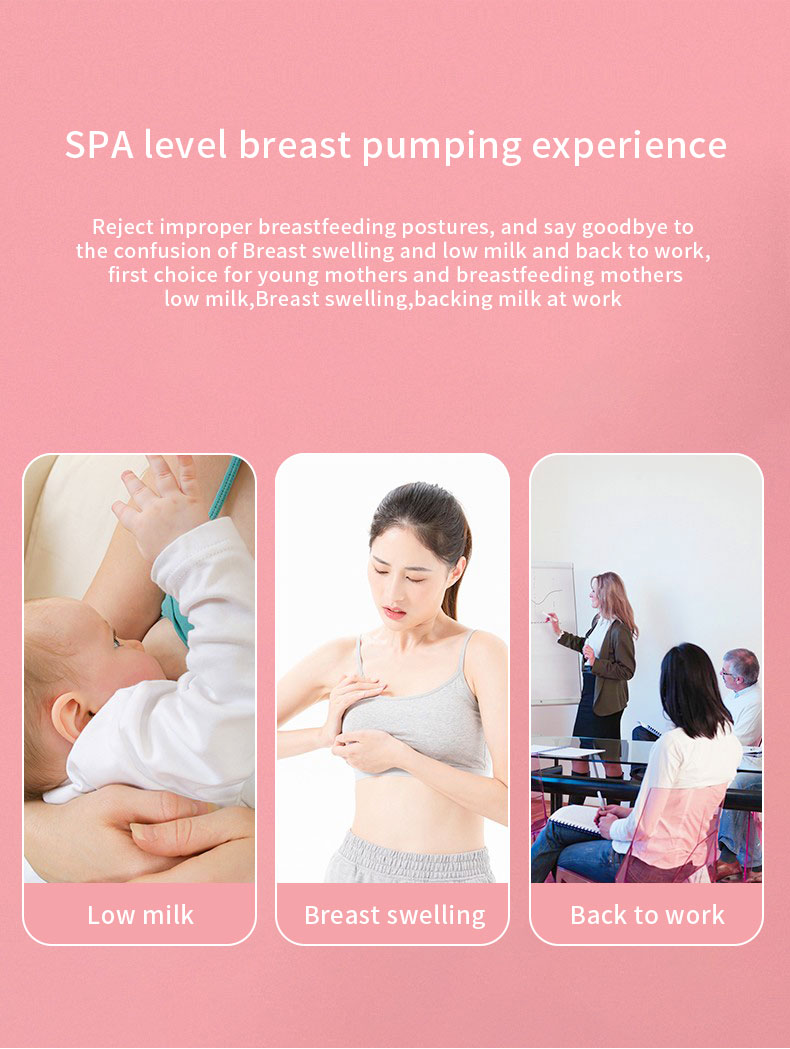 5 Levels Adjustment Electric Baby Milk Feeding Pump Hands-Free Variable Flow Velocity