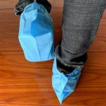 Non Woven Disposable Footwear Antiskid Shoe Cover Raw Material Printed Spunbond