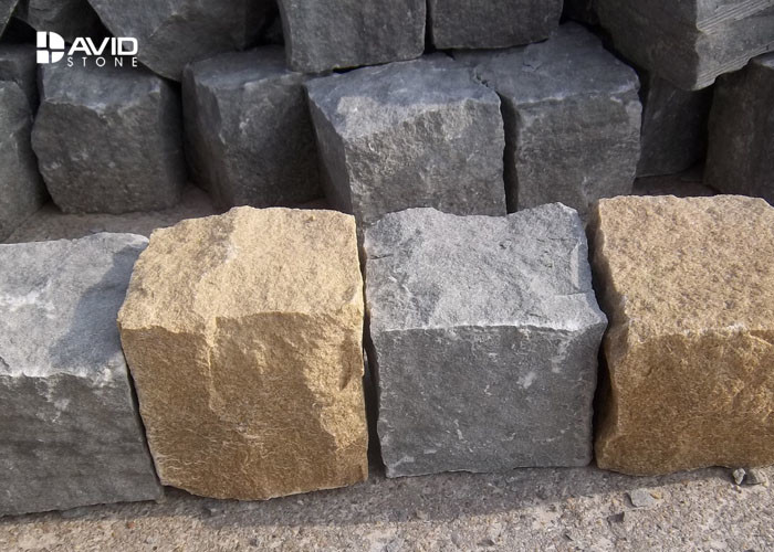 Two Colors Sandstone Stone Garden Road Paving Slabs Nice Looking Easy Cleaning
