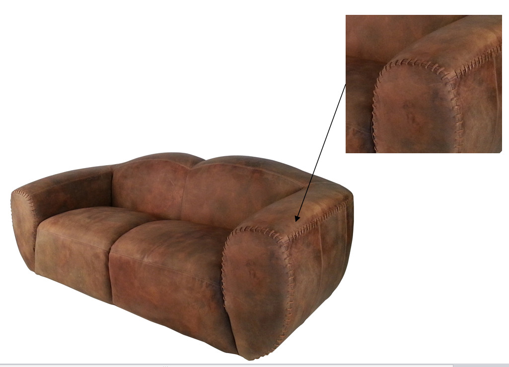 Light Brown 127cm 2 Seater Bean Bag Sofa For Adults