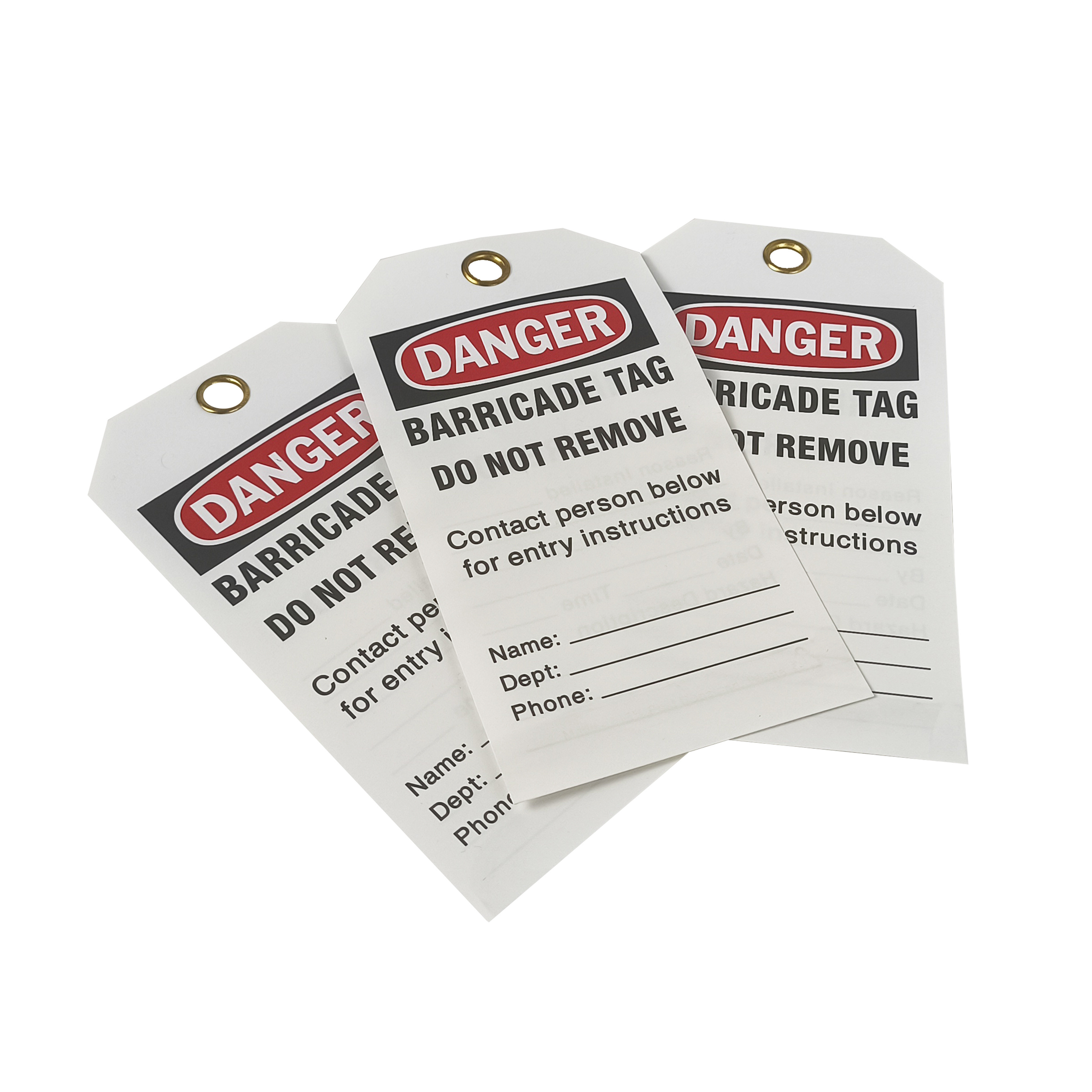 Waterproof And Durable Plastic Safety Tags For Industrial