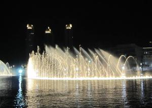 Quality High Spray Color Changing Led Fountain , Big Water Fountain Project 380V wholesale