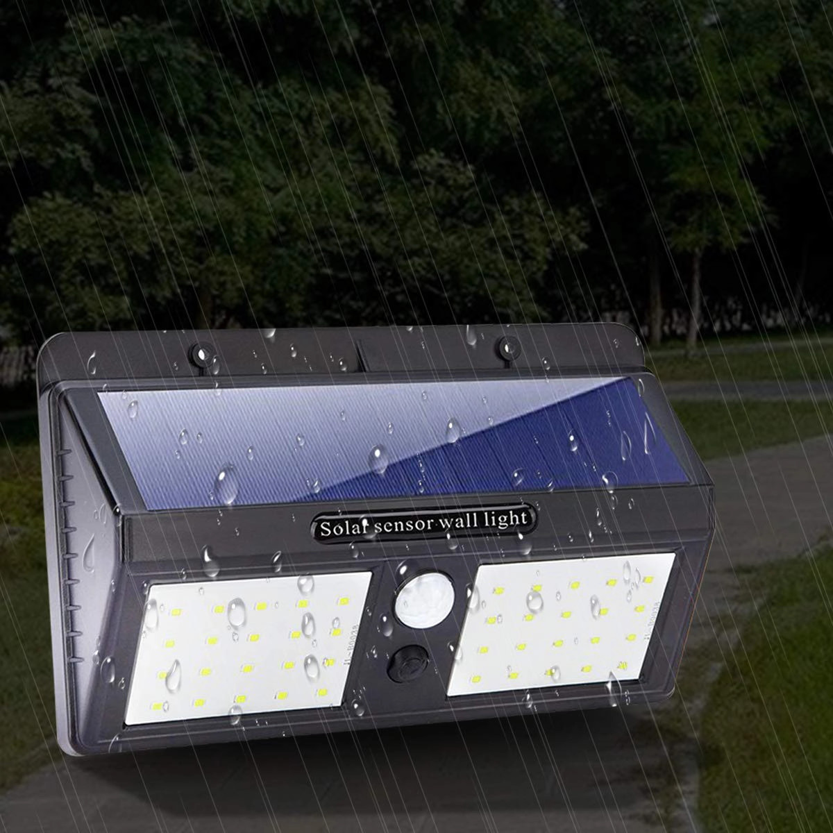 IP65 Waterproof Motion Sensor Outdoor Wall Lights Solar Powered For Square Park