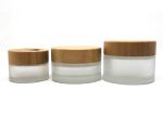 5grams Amber Glass Cosmetic Jar Glass Lip Balm Containers With Bamboo Screw Lid