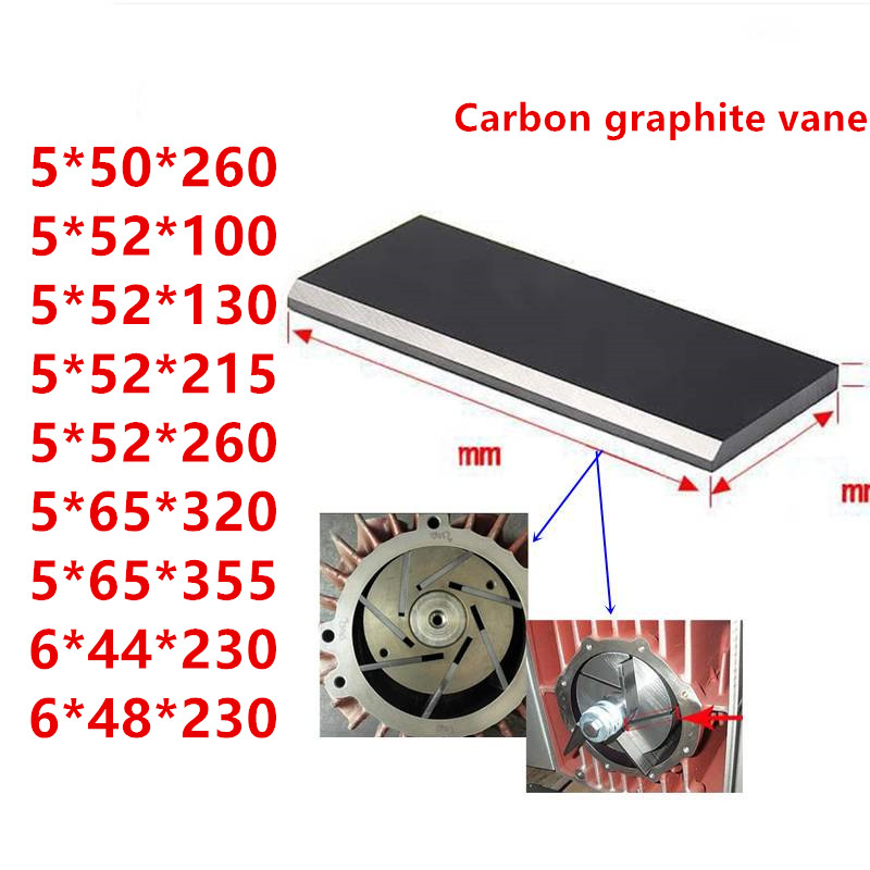 Graphite Blade for Pump Vacuum 225 Vane Vacuum Pump Rotor and Blades Carbon Vane