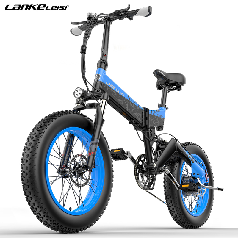 1000W 20 Inch Fat Tire Folding Electric Bike , ODM Electric Folding Bike 20 Inch