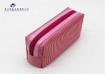 Light Weight Fabric Cosmetic Bag Small Women Handbag Deep Pink Color Oxford